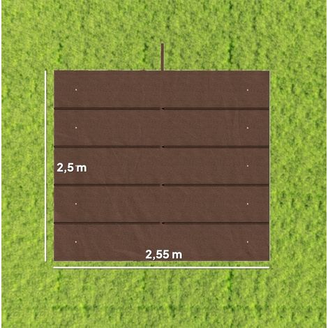 Toldo de repuesto para pérgola retráctil 3 x 3 m de poliéster color café OKMYHOME (1/5)