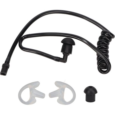 Tube Acoustique Enroulée pour Micro Casque Radio 2 Voies, Compatible Motorola Kenwood Icom, avec Embouts Transparents (1/5)