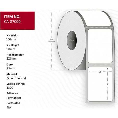 Capture CA 87000 Etiketten Drucker 100 x 50 mm