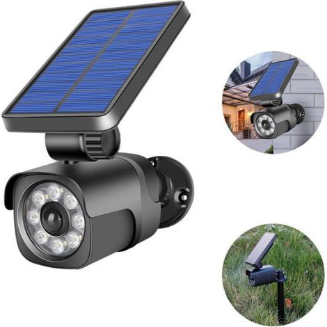Caméra Factice - Projecteur Solaire Avec Détecteur De Mouvement - IP65 - 8 LED SMD - 2400 mAh - 5,5 V/2,8 W (1/4)