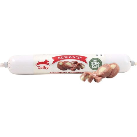 Rinder- und Bergkäsewurst 100g  Hundeleckerli  Vitamine und Mineralstoffe  Leiky