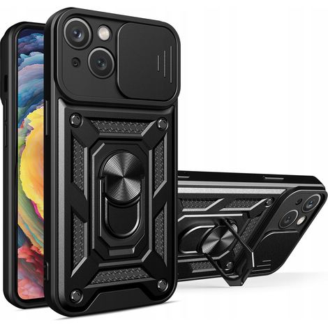 Custodia per IPHONE 14 ARMOR SLIDE RING CASE BACK + GLASS (1/5)