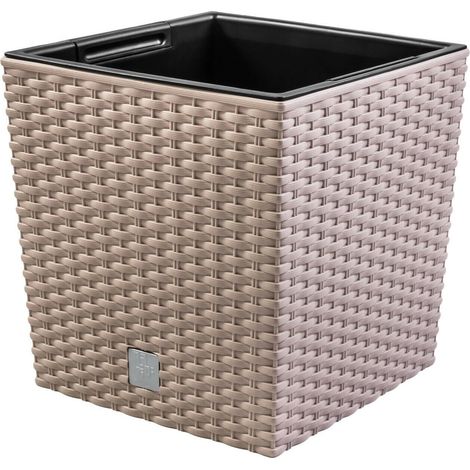 KOTARBAU Pot de fleurs 220 mm avec pot intérieur pour culture de plantes Mocca