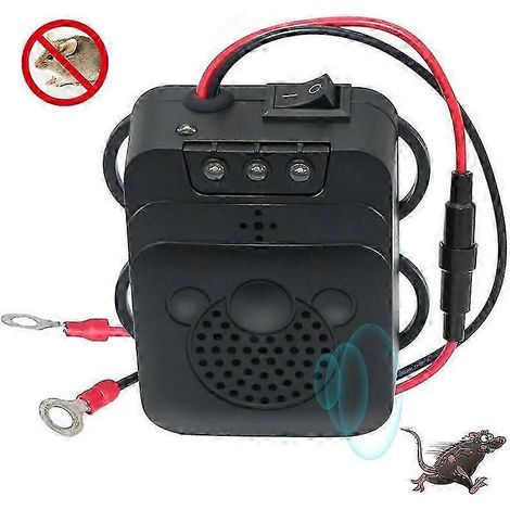 Répulsif à ultrasons pour voitures avec lumière stroboscopique LED, idéal pour les garages, les maisons, les greniers et le camping - 1 pièce, 8,5 x 8,1 x 4,1 cm PDWHBYV (1/4)
