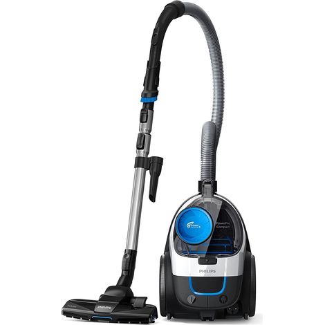 Philips PowerPro Compact Aspirapolvere Senza Sacco – 900W di Potenza, PowerCyclone 5, Filtro Allergy H13, Rimuove il 99,9% della Polvere, Svuotamento Igienico, Design Leggero (FC9332/09) (1/8)