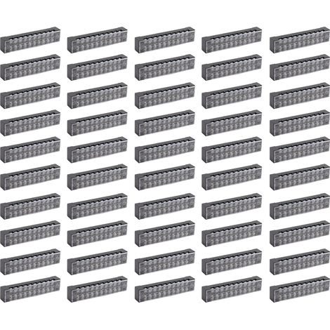 Bornier à conductivité électrique Stable et fiable, 50 pièces, connecteur de fil Compact et pratique pour les usines 5A 600V (1/5)