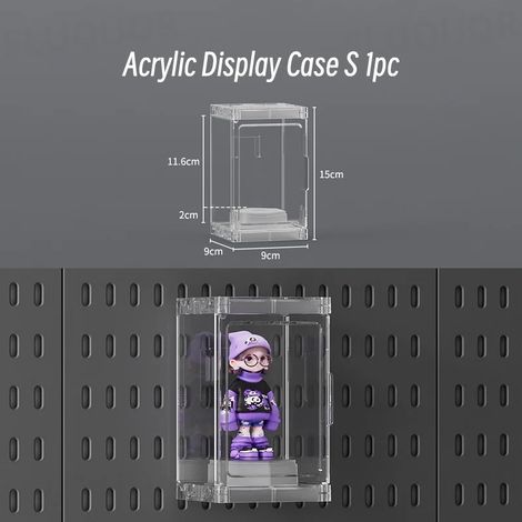 (Vitrine) Organisateur mural sans perçage avec panneau perforé, étagères de rangement modulaires, crochets et accessoires, pour salle de jeux, cuisine ou bureau (1/5)