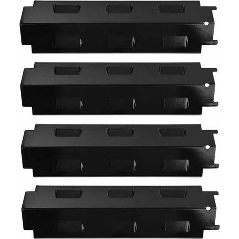 37CM Diffuseur Chaleur Accessoires pour Char-Broil, Campingaz, Fire Mountain, CCLIFE, LANDMANN et Plupart Modèles Flamme Gril, Acier Porcelaine Plaque Chauffante Pièce de Rechange, Paquet 4 (1/5)