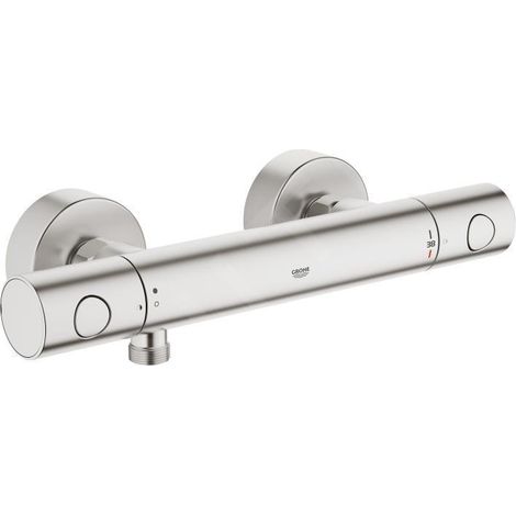 Grohe – Douche murale Grt 1000 Cosmo M Thm – Surface StarLight – Poignée MetalGrip ergonomique – Verrouillage de sécurité à 38 °C (1/4)