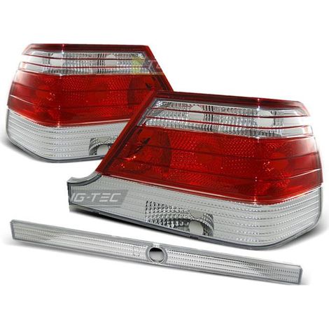 Paire de feux arriere Mercedes classe S W140 95-98 rouge blanc-27336064 (1/2)