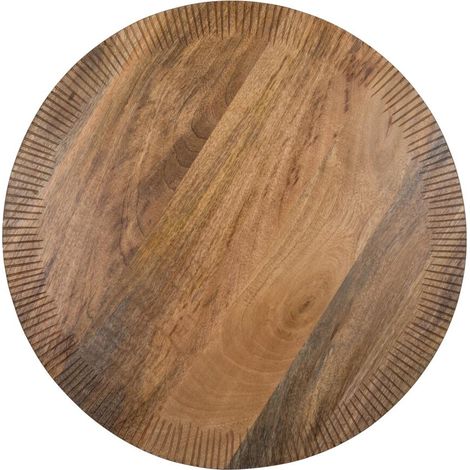 Jamie Oliver Big Love - Board de Holz de Mango FSC-zertifiziert, mit runder Form und graviertem Rand, für Servierutensilien de Küche de Holz, Handwäsche, 48 x 48 x 2 cm