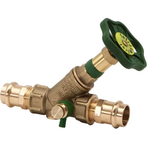 JS Válvula KFR con conexión a presión (rosca hembra), con vaciado, con husillo no ascendente, DN20, diámetro de presión 22mm, certificado DVGW, 0016382200001