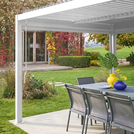 Store latéral 3m blanc pour pergola bioclimatique Palace (1/5)