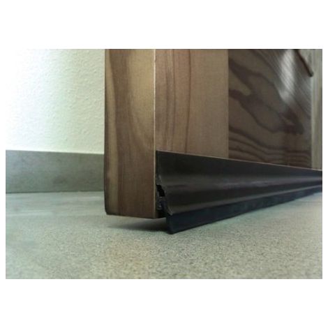 Burlete Bajo Puerta 105Cm Adhesivo Labio Aluminio Bronce Burcasa