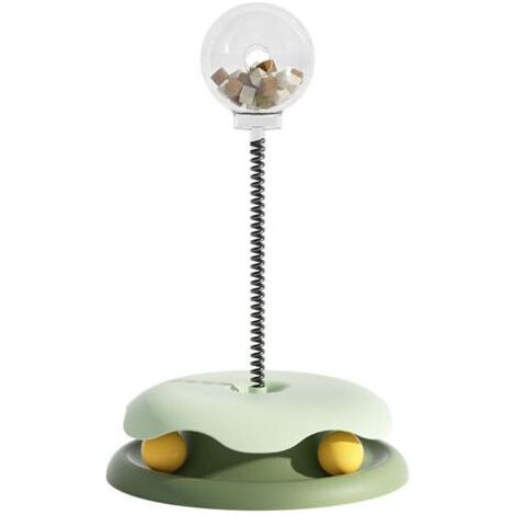 Pair Distributeur de Friandises pour Chat - Distributeur Automatique en Plastique, Pratique et Durable - Couleur Verte (1/5)