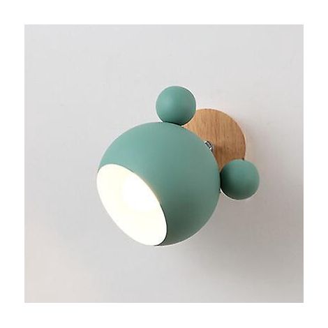 lampe Murale Crative Pour Chambre D'enfant (verte), Tte De Souris La Personnalit Simple, Log Cartoon Chaud Lampes De Chevet Pour Chambre D'enfant (1/5)