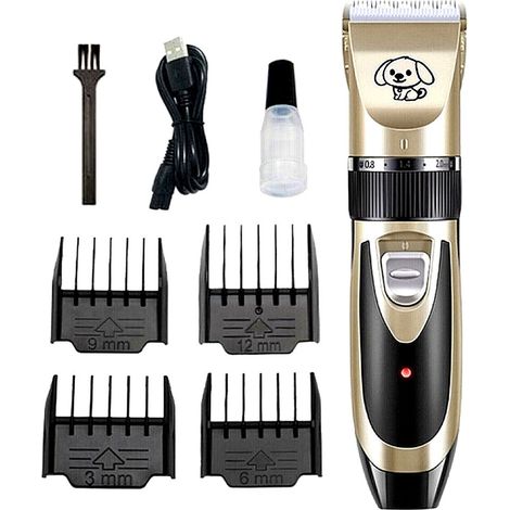 Kit de toilettage pour chiens et chats, tondeuse électrique sans fil rechargeable (1/4)