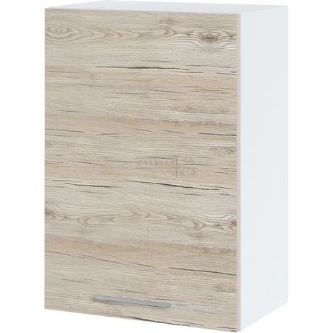 Meuble haut de cuisine Bellissi Noyer blanchi 1 porte L 50 cm