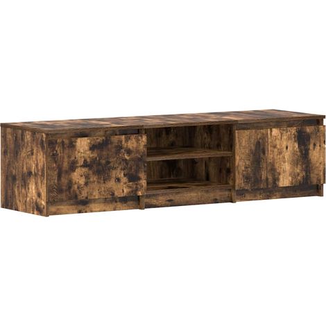 Maison Exclusive - TV-Schrank Räuchereiche 140x40x35,5 cm Holzwer