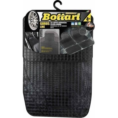 Alfombra Coche Recortable Goma Negro 4 Pz Bottari