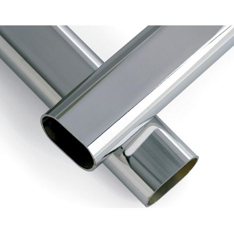 Barra Armario Kako Oval Lisa Cromo 25X15 Barra 2Mts