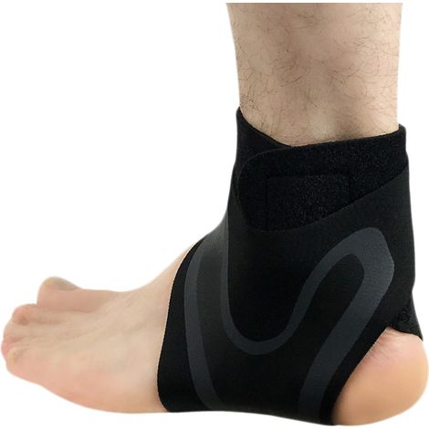 Attelle de cheville droite en polyester respirant, légère et élastique pour entorse - Taille S (1/3)