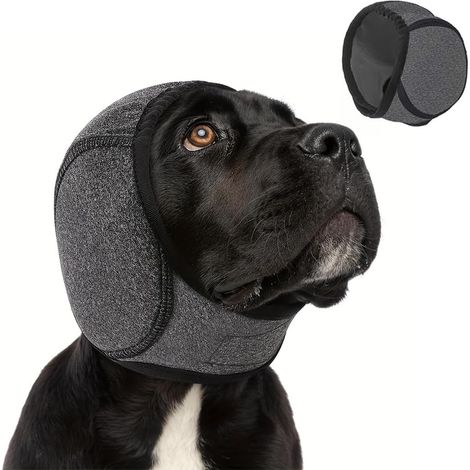 Snood Chien, Bandeau Chien Oreille, Cache-Oreilles pour Chien, Soulager l'anxiété des Animaux, Anti Bruit, Apaiser Les Oreillettes pour Le Tonnerre, Foudre, Feux d'artifice, Bain(M) (1/5)
