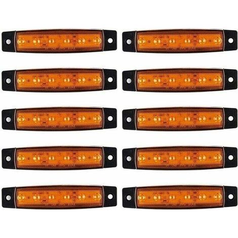 Feux de Position Camion 10PCS LED Feux De Signalisation Latéraux Feux de Gabarit Latéraux DC 12V LED Feux De Position CôTé Lampe Accessoires De Camion pour Bus Camions, Remorques (1/4)