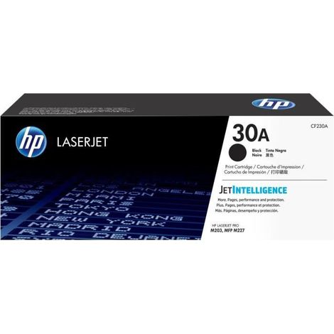 HP 30A toner LaserJet noir authentique CF230A pour HP LaserJet M203HP Laserjet Pro M227