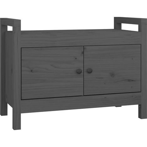 Maison Exclusive - Banc d'entrée Gris 80x40x60 cm Bois de pin massif (1/5)