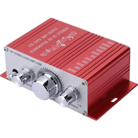 Amplificateur Audio Voiture Mini Numérique Lecteur MP3 FM Hifi CD DVD (Rouge) (1/5)