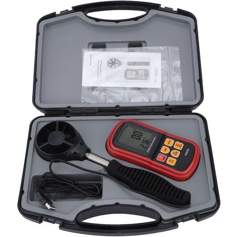 GM8909 Multifunktionales Anemometer mit digitaler Anzeige und Datenspeicherung, Hand-Windrichtungsanzeige