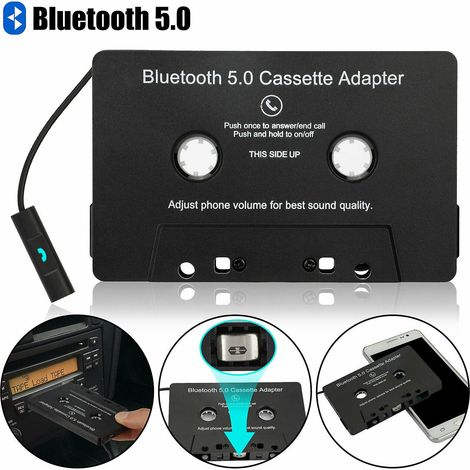 Adaptateur Bluetooth 5.0 pour autoradio avec lecteur de cassettes et entrée auxiliaire pour iPhone et Samsung (1/5)