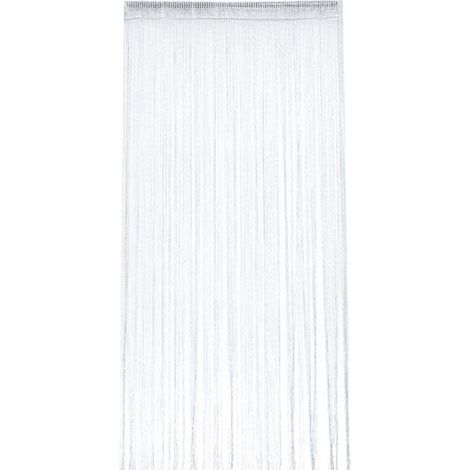 Rideau de porte pailleté blanc – 100x200 cm – Fil argenté – Décoration intérieure, séparateur de pièce – Ambiance féerique (1/5)