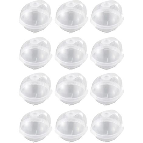 Stampo per sfere di ghiaccio, in plastica riutilizzabile, con design a congelamento rapido, trasparente - 12 pezzi (1/2)