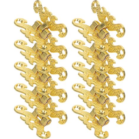 10pièces Charnières Décoratives Vintage Alliage de Zinc pour Boîtes Bois Charnières Miniatures pour Coffres Boîtes à Bijoux et Meubles Design Antique Élégant Faciles à Installer (1/5)
