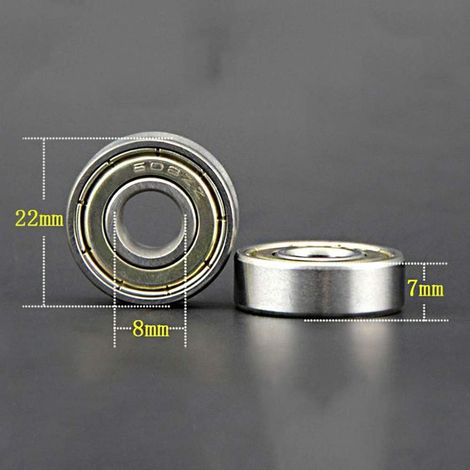 Roulements à billes 608ZZ,ABEC 7,roulements de vitesse 20PCS roulements à billes de qualité pour rouleau,planche à roulettes,longboard,planche à vagues GROOFOO (1/4)