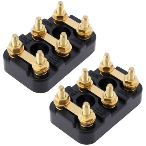 Lot de 2 borniers de moteur électrique M4 50 x 32 mm adaptés à la plupart des moteurs électriques générateurs (1/5)