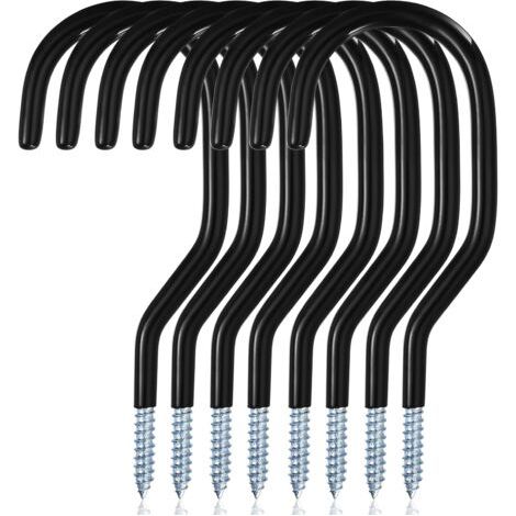 FENOPLASTICA8 Pcs Crochet de Vélo, Support Velo Mural, Crochets de Rangement, Porte Velo Mural, Crochets de Garage, Crochets à Visser pour Plafond de Garage Vélos Outils électriques Tuyaux Arrosage(No (1/5)