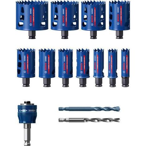 BOSCH Lochsägen-Set EXPERT Multi Material 20/22/25/32/35/40/44/51/60/68/76 mmSchnitttiefe 60 mm (1/2)
