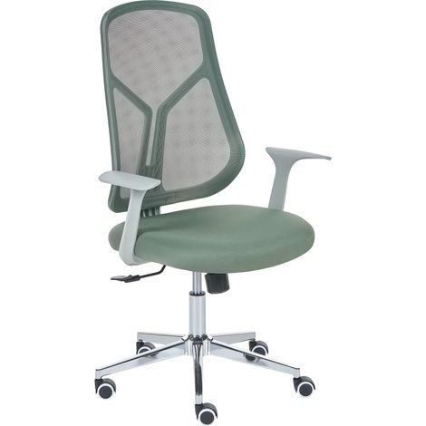 Office Chair Green Mesh Swivel Base Adjustable Height Armrests Home Office Modern NUVINER (1/5)