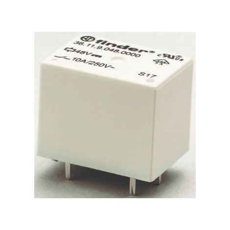 Relais de puissance Finder 36 Series, 1 RT, bobine 48V c.c. Montage sur CI 360mW ( Prix pour 1 )