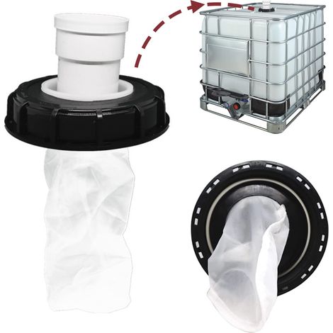 Couvercle de filtre IBC, couvercle de filtre en nylon 165mm, raccord de réservoir IBC avec filtre en nylon lavable, pour réservoirs d'eau de pluie IBC (1/5)