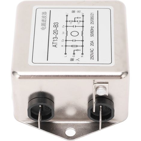 Filtre Antiparasite CEM 20A 250V AC, Compact et Facile à Poser