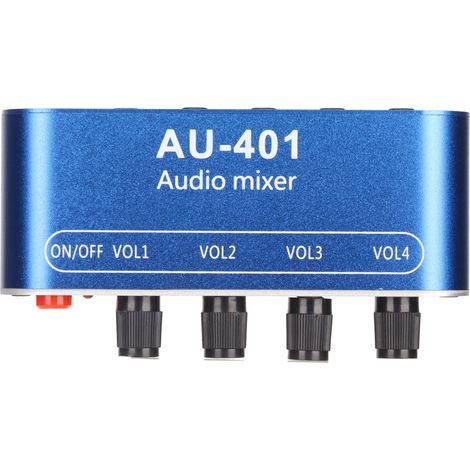 Mini Amplificateur Audio 4 Entrées 1 Sortie, Sélecteur de Son 3.5mm avec Réglage Volume pour PC, Ordinateur Portable et Casque (1/5)