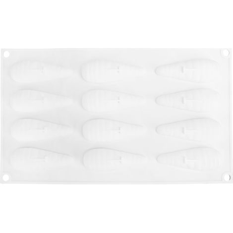 Moule en Silicone 12 Cases en Forme de Carotte pour Gâteau Mousse Chocolat - Ustensile de Cuisine (1/5)