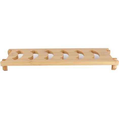 Porte-tasses en bambou, étagère égouttoir, organisateur, accessoires pour la cérémonie du thé, 6 compartiments (1/5)