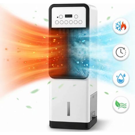Calefactor portátil 2 en 1, 1800 W, capacidad de 3 L, tres velocidades de ventilador, color blanco, de bajo consumo energético. (1/5)