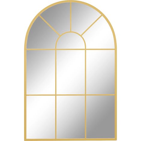 Espejo de pared, 60 cm x 91 cm, Cristal y MDF, 5,5 kg, Diseño decorativo, Ideal para pasillos y entradas (1/5)