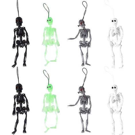 Lot de 8 squelettes humains pour décorations d'Halloween